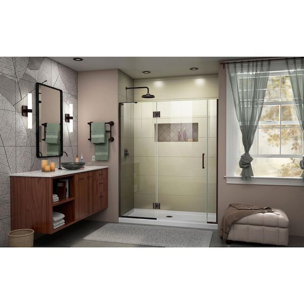 DreamLine Unidoor-X 60 in. x 72 in. Frameless Hinged Shower Door in Oil Rubbed Bronze