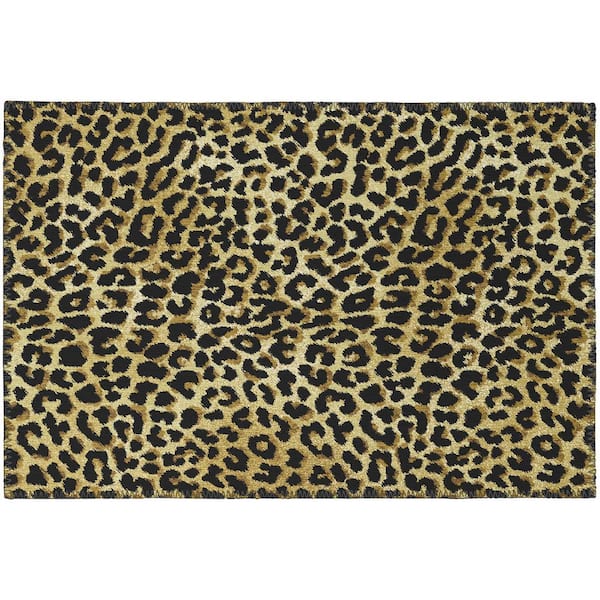 Safari Gold 1 ft. 8 in. x 2 ft. 6 in. Indoor/Outdoor Washable Indoor/Outdoor Washable Rug