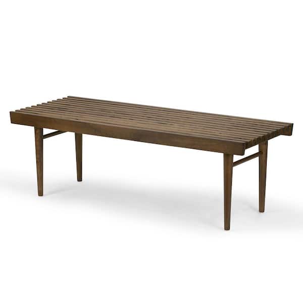 Glamour Home Baird Walnut Dining Bench 47.25 in.