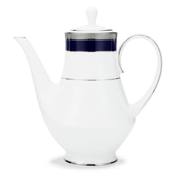 Noritake Crestwood Cobalt Platinum 49 fl. oz. (White) Porcelain Coffee Server