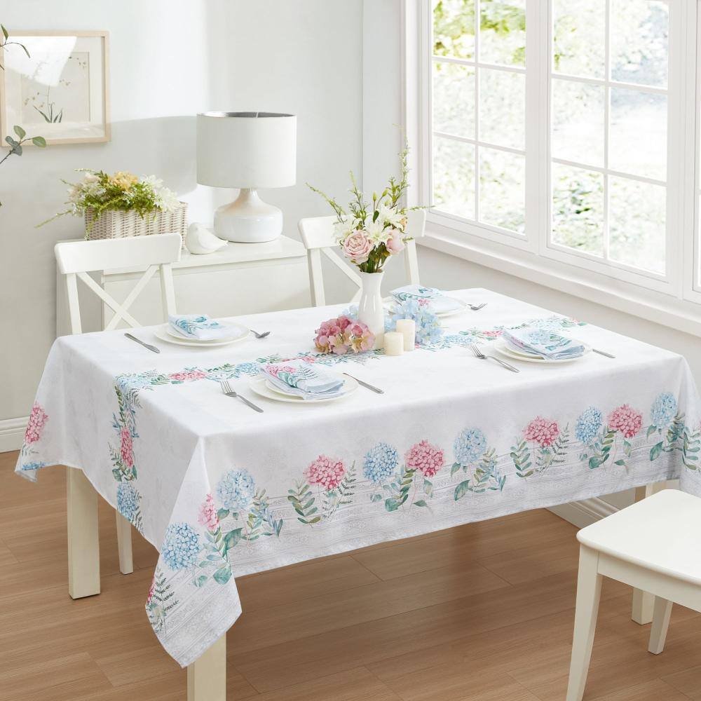 "Hydrangea Sketch Double Border Tablecloth, Multicolor - 55""W x 72""L" price history on PriceWatchPro