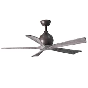 Irene 52 in. Indoor/Outdoor Textured Bronze Ceiling Fan with Remote Control and Wall Control