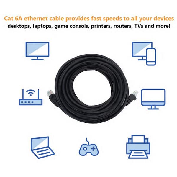 Ercielook Cat6a patchkabel 0,2 m (12 stuks), Cat6a LAN-kabel, 10 Gbps