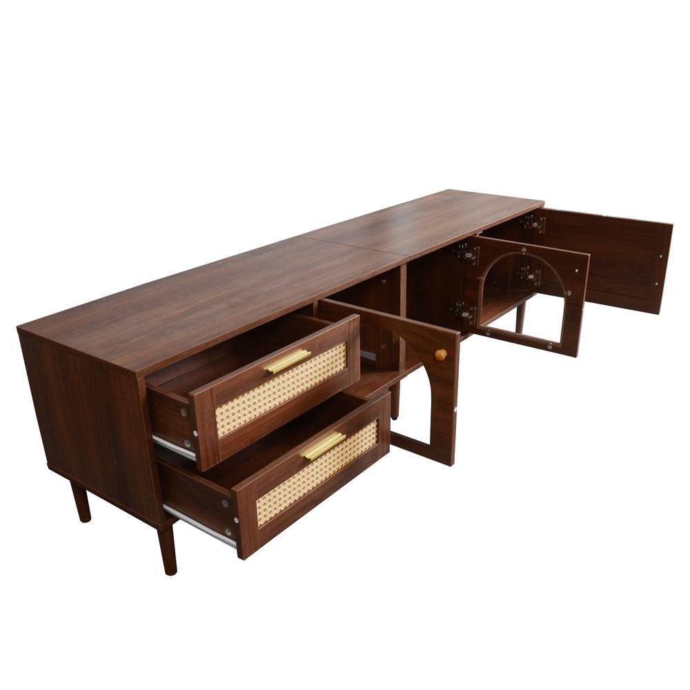70.8 in. W x 15.7 in. D x 19.6 in. H Bathroom Dark Brown Linen Cabinet price history on PriceWatchPro