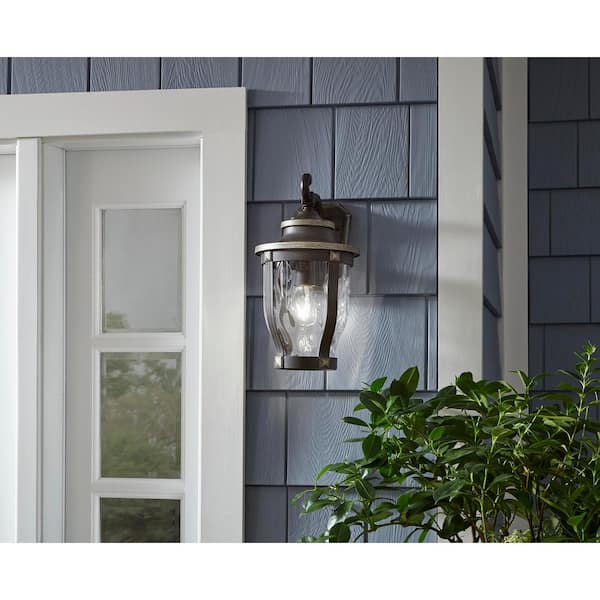 (2) McCarthy 1-Light Bronze with Gold outlets Highlights Motion Sensing Outdoor Wall Mou