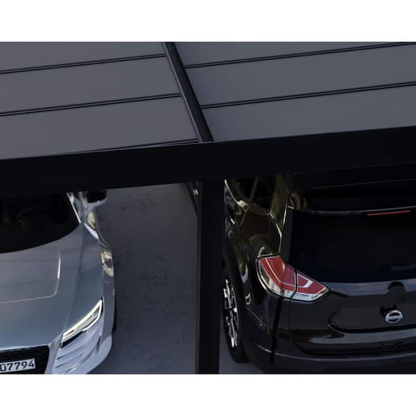 CANOPIA Oslo 20 ft. x 20 ft. Black/Gray Opaque Double Carport