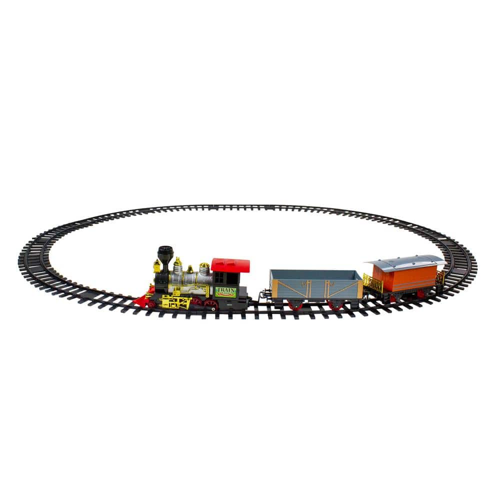 20 PCS Electric Christmas Train Tracks Set With Music Lights Kids Toy Xmas Gift 