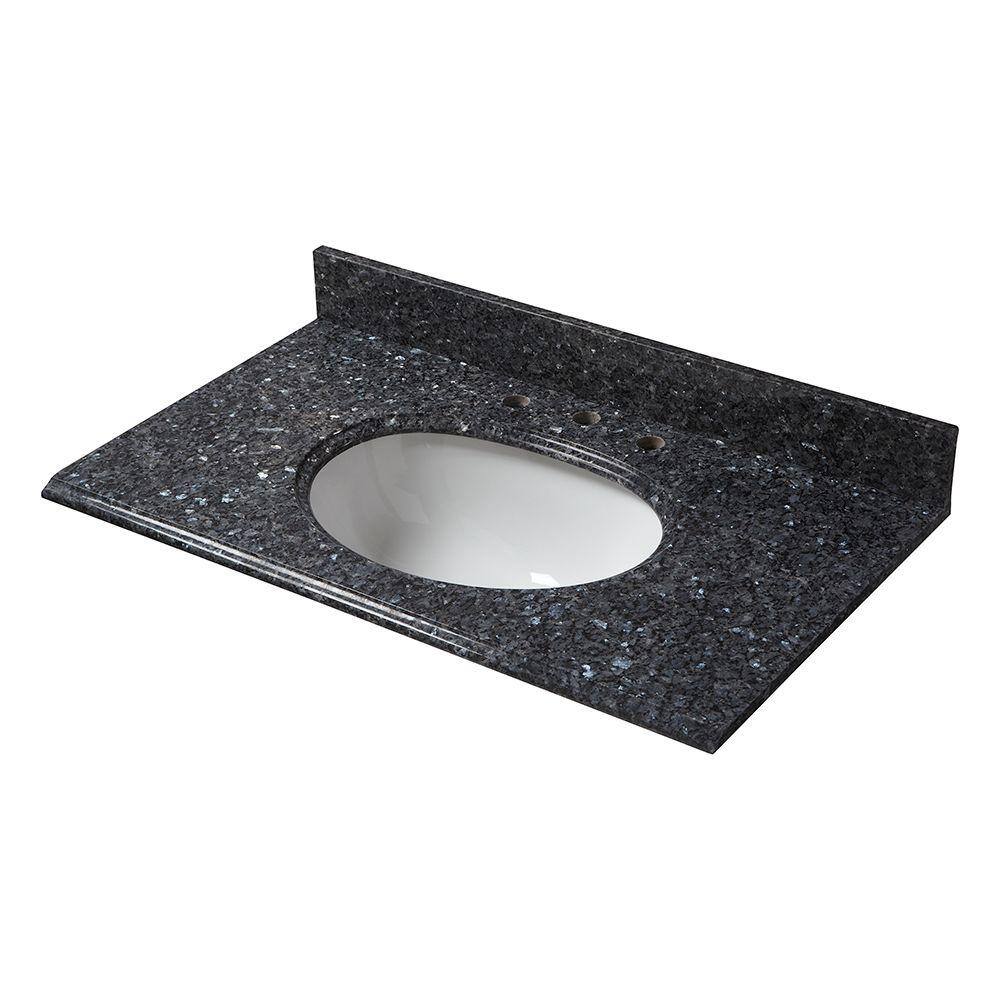 UPC 088969319050 product image for Home Decorators Collection 31 in. W x 22 in. D Granite Vanity Top in Blue Pearl  | upcitemdb.com