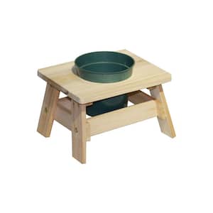 Mini End Table Planter in Natural 4-1/2 in. Pot Hole