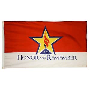 3 ft. x 5 ft. Honor and Remember Nylon Flag with Heading and 2-Grommets