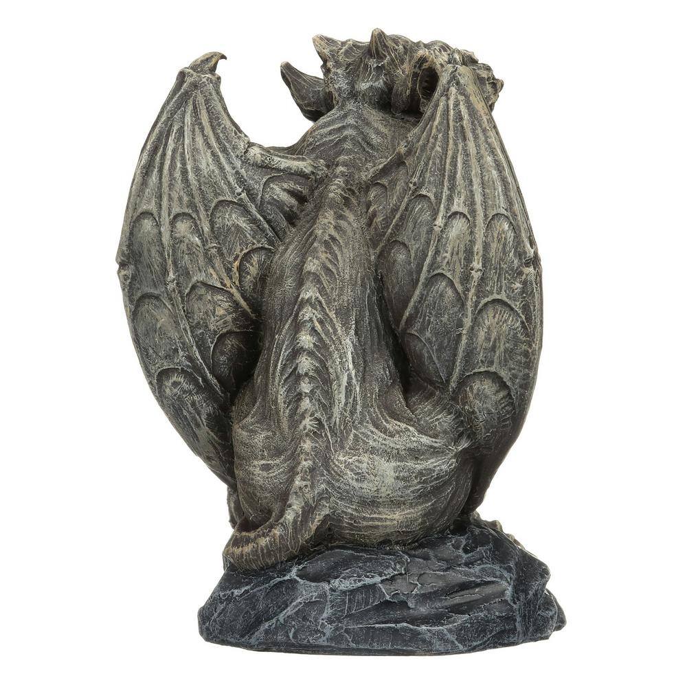 Silas Medium Gray Resin Gothic Gargoyle Sentry Statue