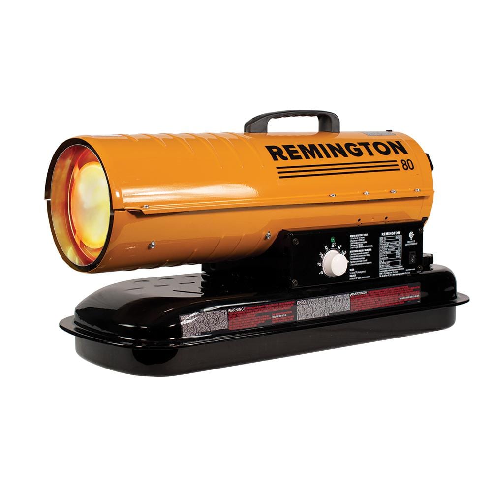 Remington 80,000 BTU Forced Air Kerosene/Diesel Space Heater with 