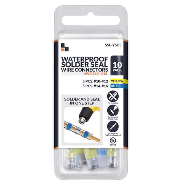 NEWHOUSE ELECTRIC Waterproof Solder Seal Wire Connectors (10-Pack) (AWG#18-#26)