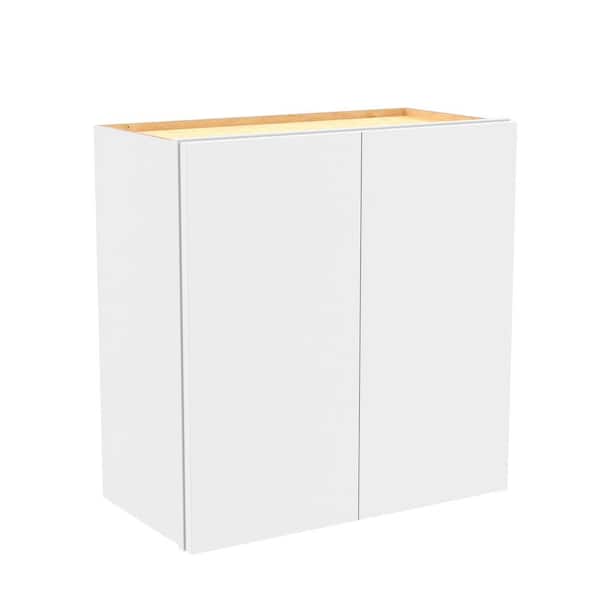 Hargrove 24 in. W x 12 in. D x 24 in. H Assembled Plywood Wall Bridge Kitchen Cabinet in Vesper White with Soft Close