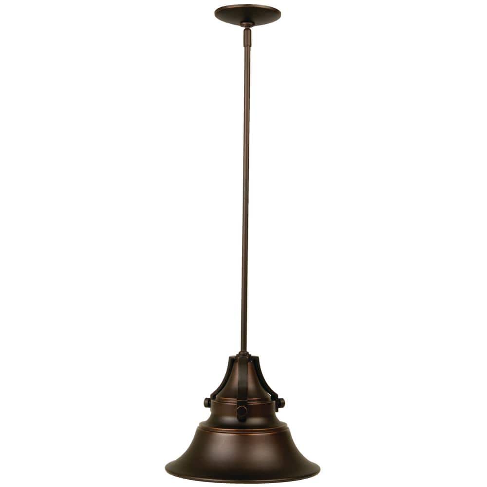 Oiled Bronze Gilded Industrial Indoor/Outdoor Pendant Light