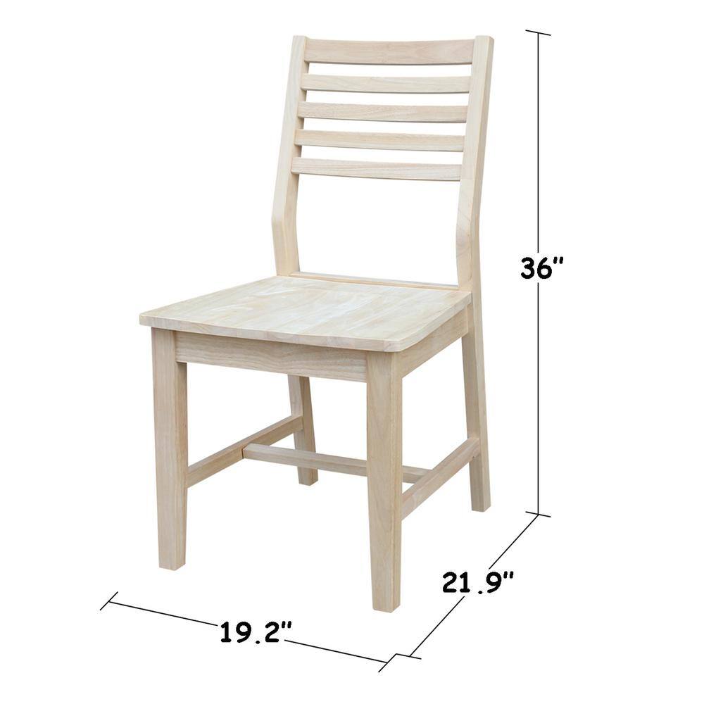 Highland Brown Solid Wood Ladderback Dining Side Chair