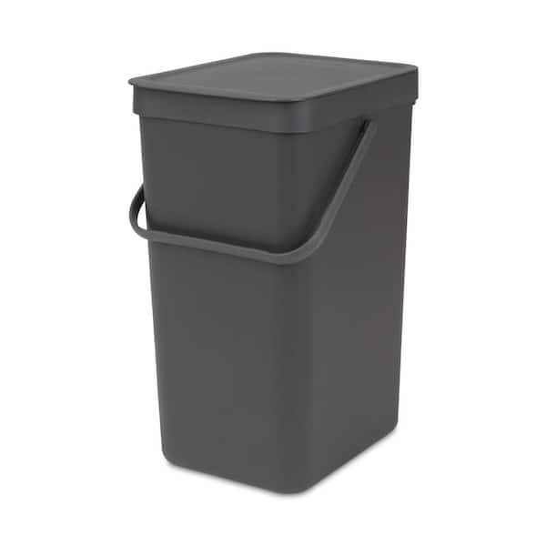 Sort and Go 4.2 Gal. (16 l) Gray Plastic Indoor Recycling Bin