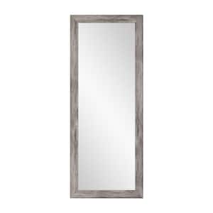 Oversized Weathered Gray Farmhouse Rustic Mirror (71.5 in. H X 32.5 in. W)