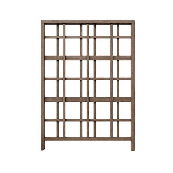 VITA 60 in. x 84 in. Urbana Modern Trellis, Vinyl Trellis, Espresso