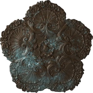 25-5/8 in. x 1 in. Shell Urethane Ceiling, Bronze Blue Patina