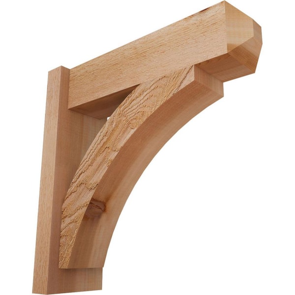 6 in. x 20 in. x 20 in. Western Red Cedar Thorton Craftsman Rough Sawn Outlooker