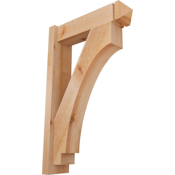 Ekena Millwork 6 in. x 34 in. x 22 in. Western Red Cedar Imperial Arts and Crafts Rough Sawn Outlooker