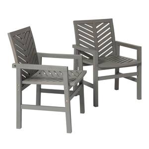 Grey Wash 4-Piece Extendable Wood Outdoor Patio Dining Set