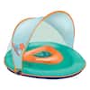 SWIMSCHOOL Orange Baby Boat Float with Adjustable Safety Seat and Sun Shade  Canopy AZB17357BO - The Home Depot