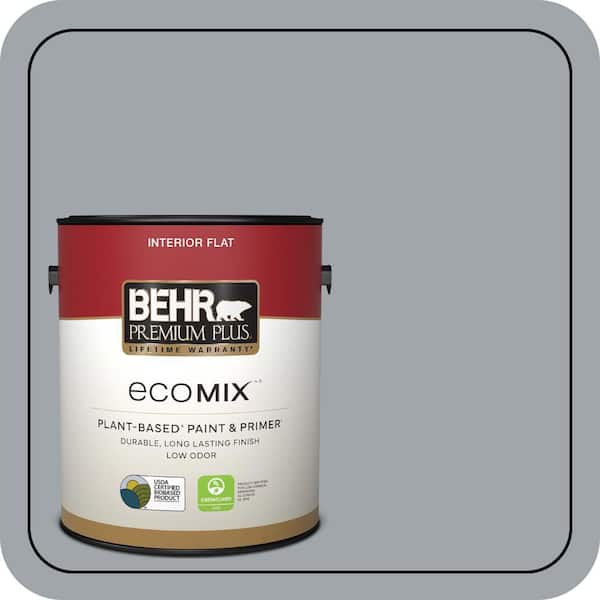 1 gal. #PPU26-19 Chance of Rain Flat EcoMix Plant-Based Interior Paint & Primer