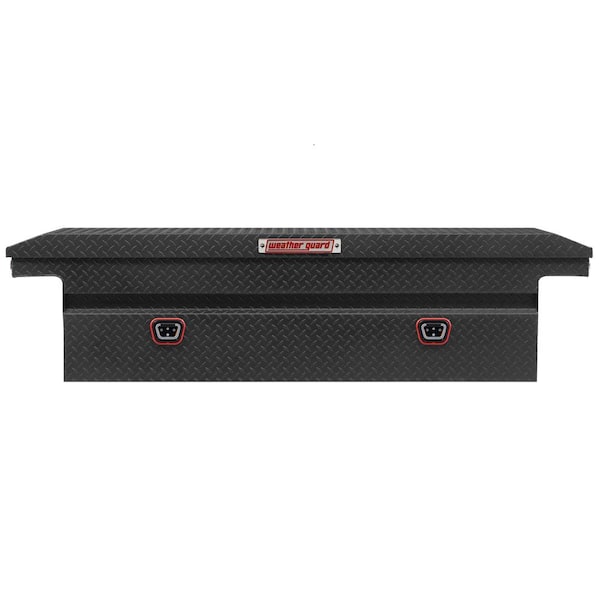 Weather Guard 71.5 in. Glossy Black Aluminum Full Size Crossbed Truck Tool Box