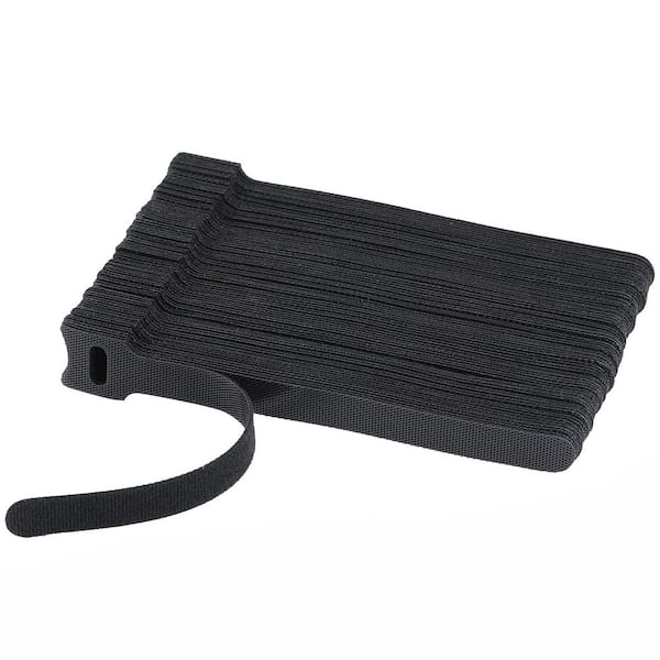 6 in. Reusable Cable Ties Wire Ties Cord Organizer Adjustable Management Black 120 Pack