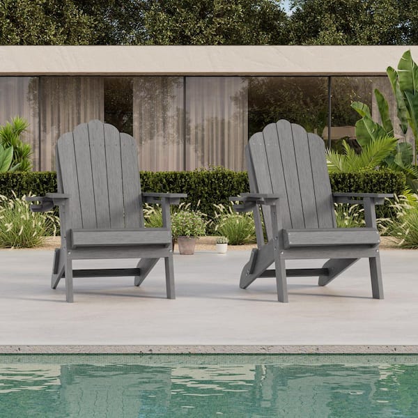 backland joychair グレー　カーミットチェア JOYESERY Charcoal Gray HDPE Plastic Foldable Adirondack Patio