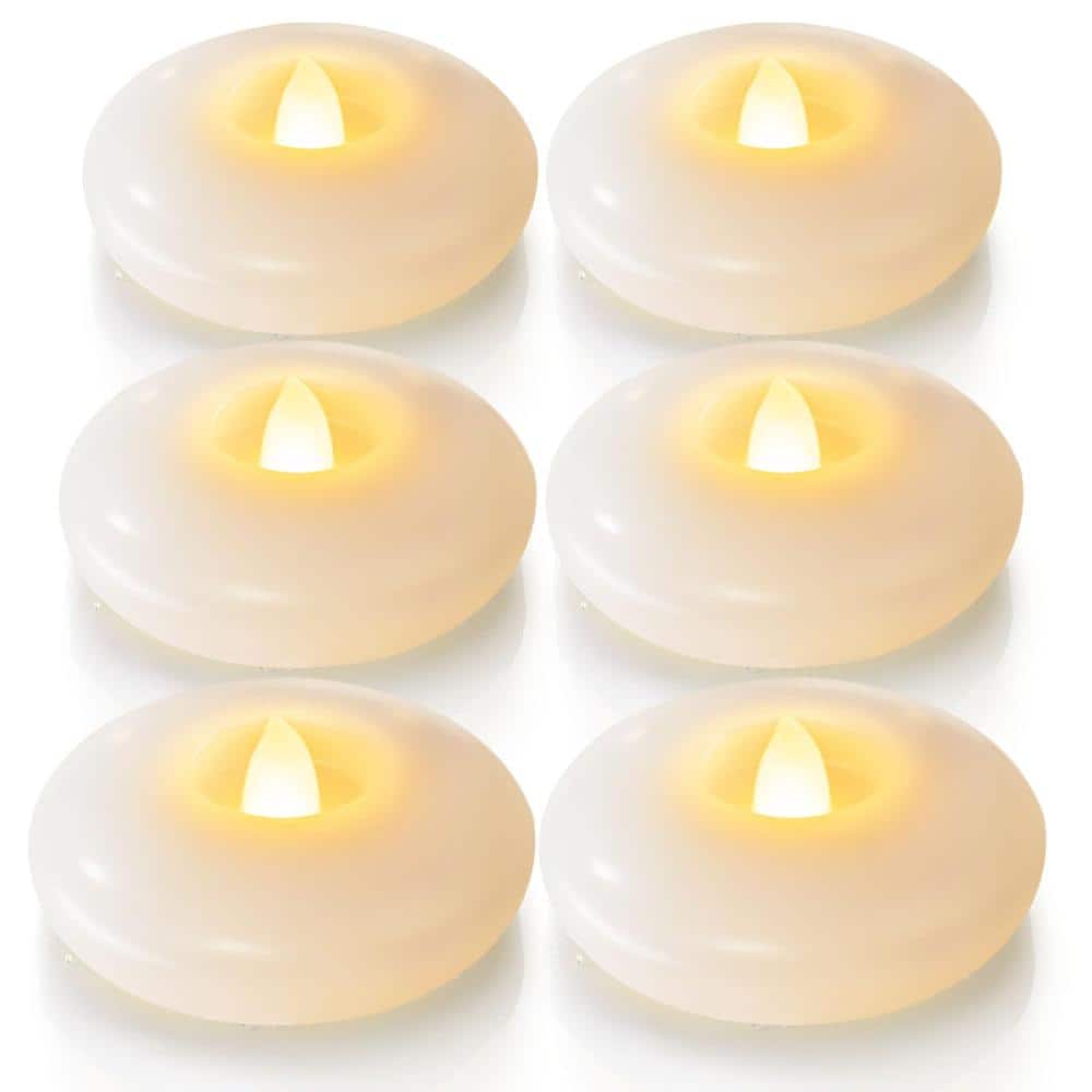 6-Pack Waterproof Flameless Floating LED Tealight Candles, 3 Inch, Up to 200 Hour Burn, Water-Activated price history on PriceWatchPro