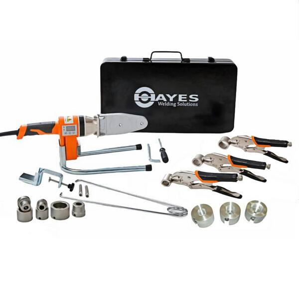 HAYES Welding Solutions Hayes Digital Socket Fusion Pipe Welder Tool Complete Kit PRO (up to 1 in.)