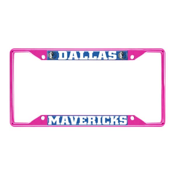 FANMATS Universal Fit NBA - Dallas Mavericks License Plate Frame - Pink