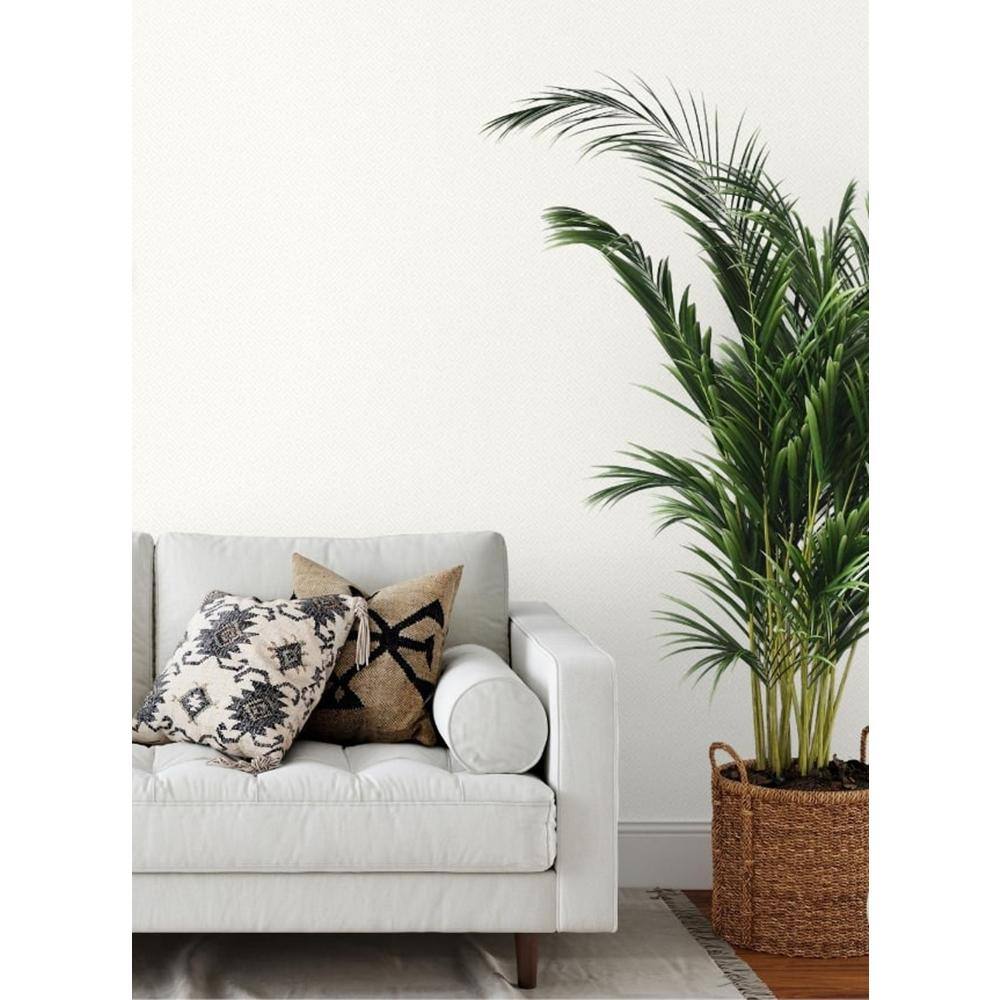 White Matte Non-Pasted Subtle Texture Wallpaper Roll