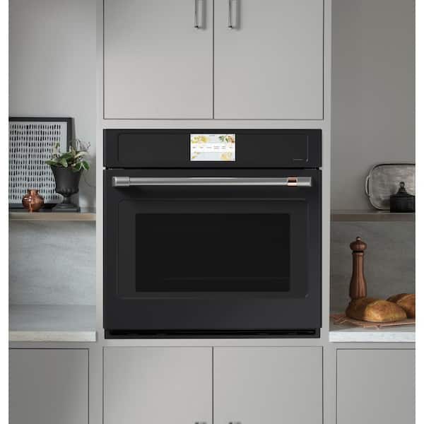 Cafe 30 in. Smart Double Electric French-Door Wall Oven with Convection  Self Cleaning in Matte Black, Fingerprint Resistant CTD90FP3ND1 - The Home  Depot