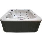 Freedom 7-Person 40-Jet Premium Acrylic Bench Spa Hot Tub with 2 Backlit LED Waterfalls and Steps