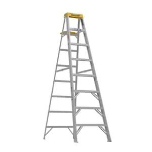 8 ft. Aluminum Step Ladder (12 ft. Reach Height) with 300 lb. Load Capacity Type IA Duty Rating