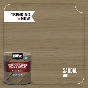 1 qt. #ST-121 Sandal Semi-Transparent Waterproofing Exterior Wood Stain and Sealer