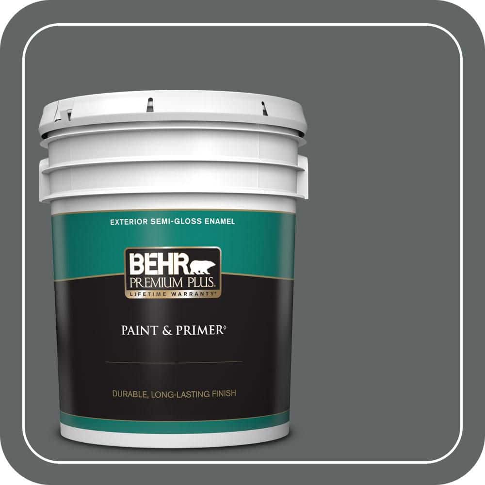 5 gal. Home Decorators Collection #HDC-MD-28 Cordite Semi-Gloss Enamel Exterior Paint & Primer product image for price tracking