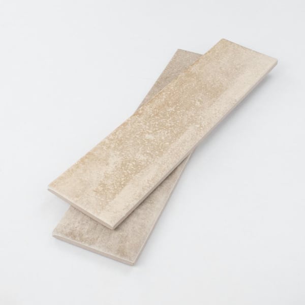 Arcadian 3 in. x 6 in. Desert Sands Ceramic Subway Tile Sample