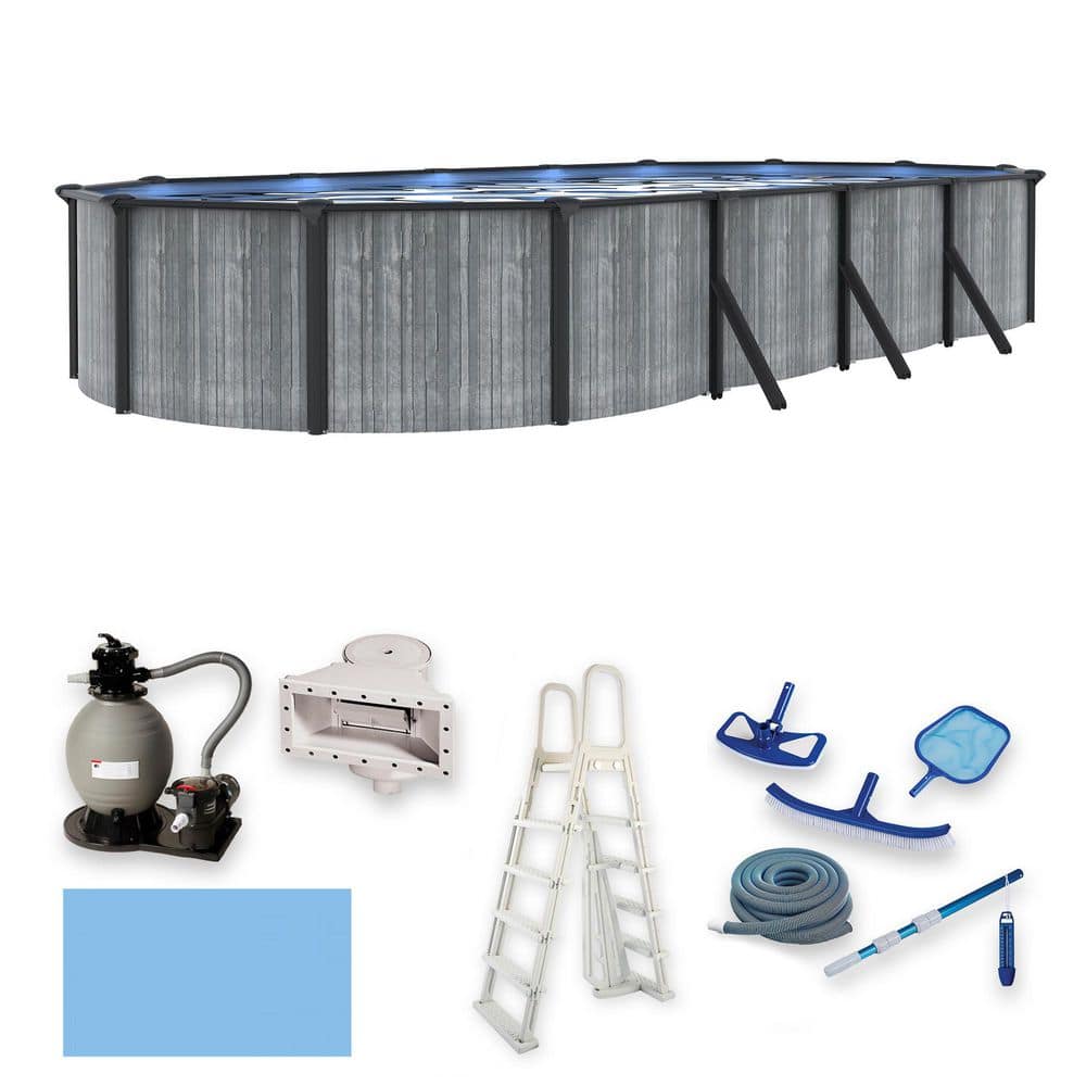 Blue Wave San Pedro 12 ft. x 24 ft. Oval 52 in. Deep Above Ground