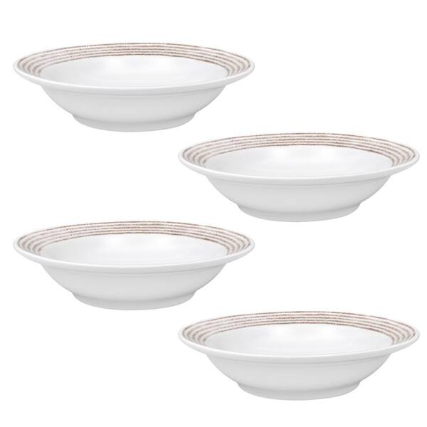 Noritake Khaki Hammock 5-1/2 in., 5 fl. oz. Khaki Porcelain Fruit Bowls (Set of 4)