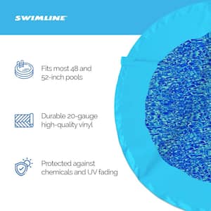 21 ft. Swirl Blue Round Above Ground Swimming Pool Wall Overlap Liner