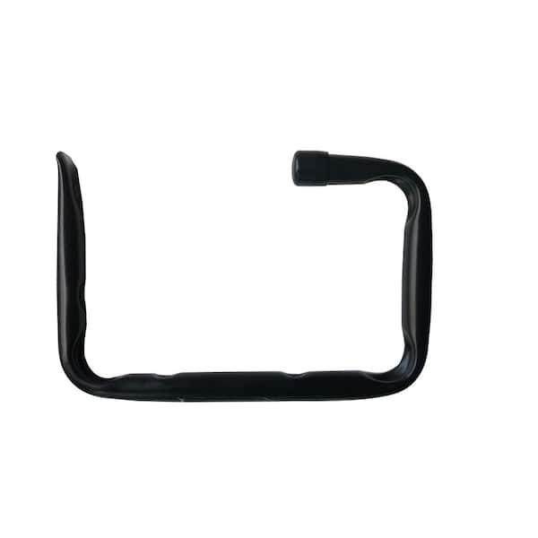 9 in. 2-In-1 Wall/Ceiling Steel Hook and Shelf Hanger in Black for Large  Items (Mounting Hardware Included)