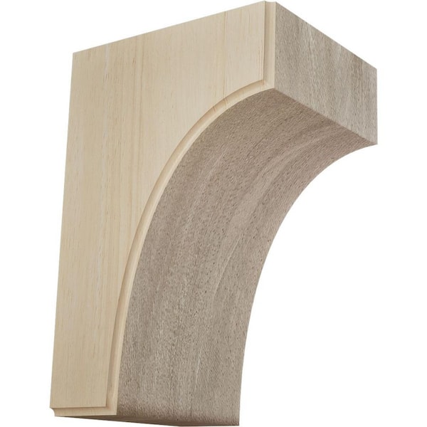 3-1/2 in. x 4 in. x 6 in. Unfinished Rubberwood Clarksville Corbel