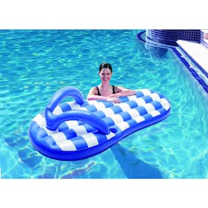 Marine Blue Flip Flop 71 in. Inflatable Pool Float
