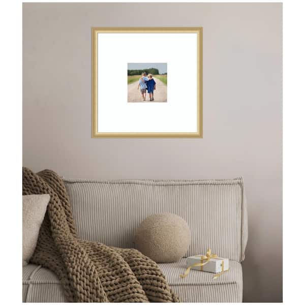 Kate and Laurel Florence 20 x 20 Matted to 8 x 8 Gold Plastic