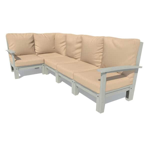 Highwood Bespoke Deep Seating 5-Piece Plastic Outdoor Sectional Set with Cushions